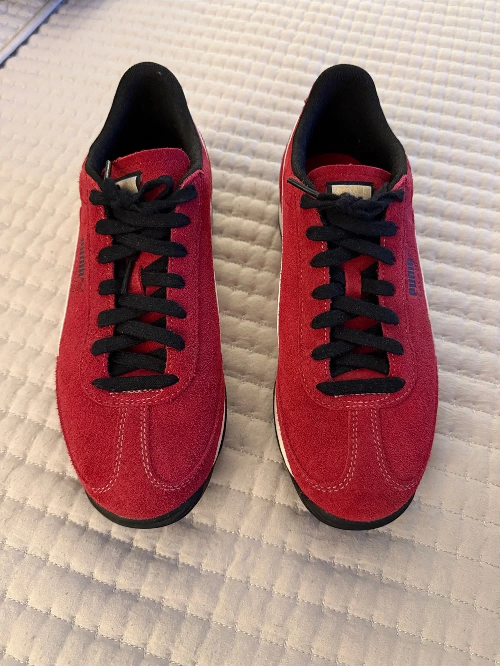 Puma Easy Riders red suede sneakers